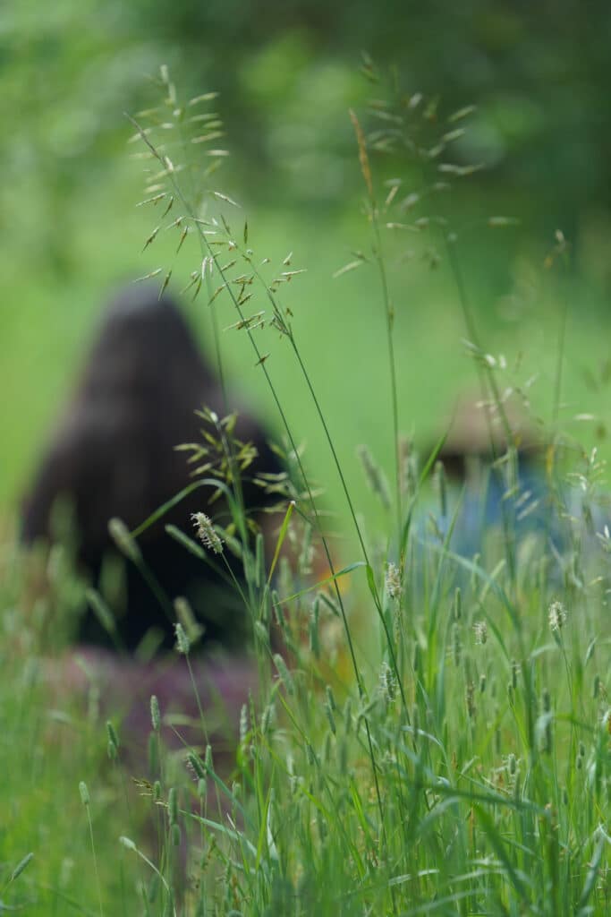 Indigenous mother and child in nature