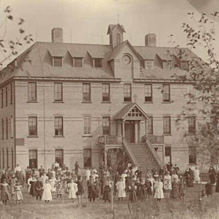 This large brick boarding school was opened in 1892 on the White Earth Indian Reservation and housed more than 100 children. 
